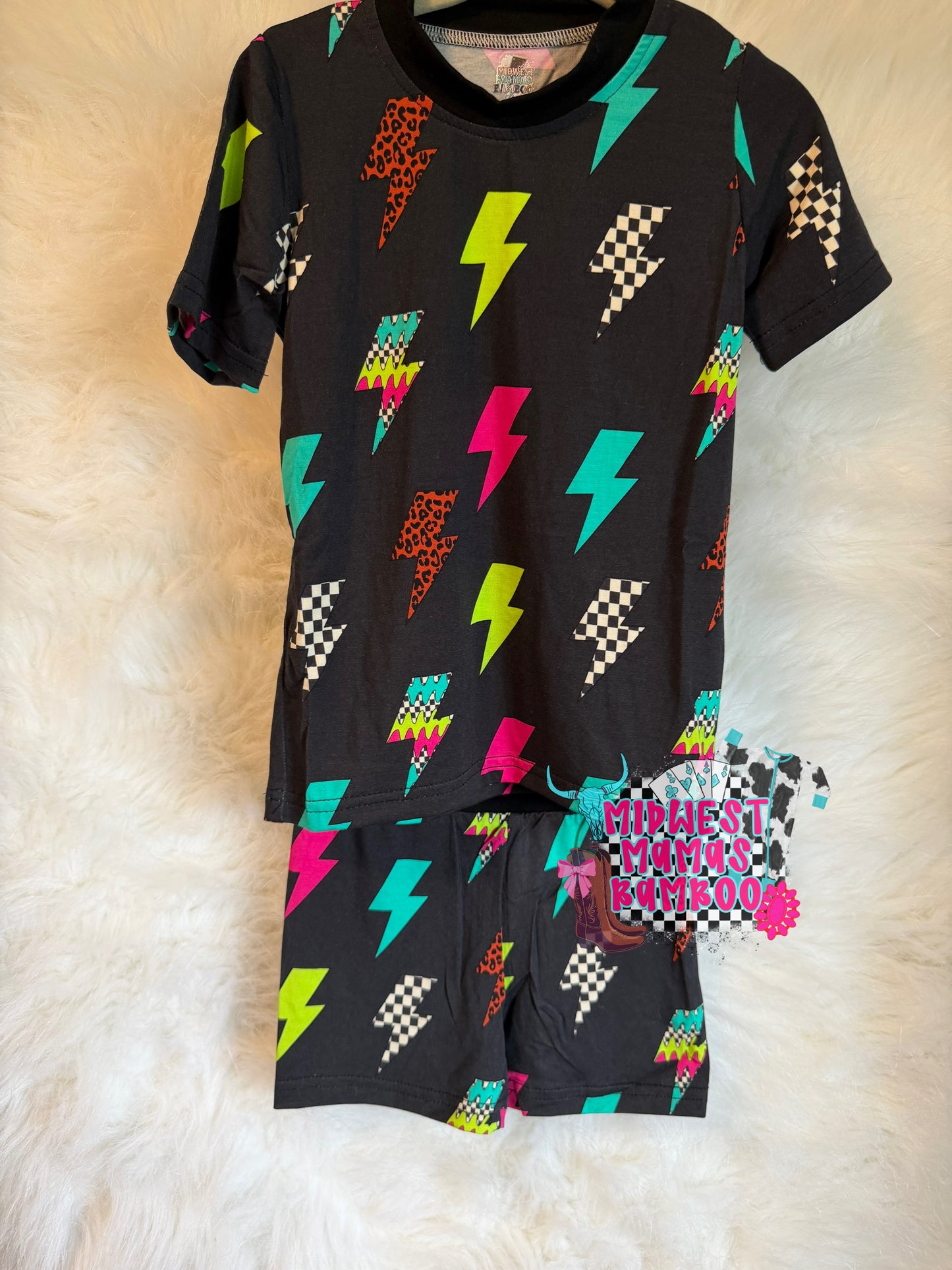RTS Lightening Bolt Tee + Shorts