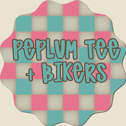 CUSTOM PEPLUM TEE + BIKERS