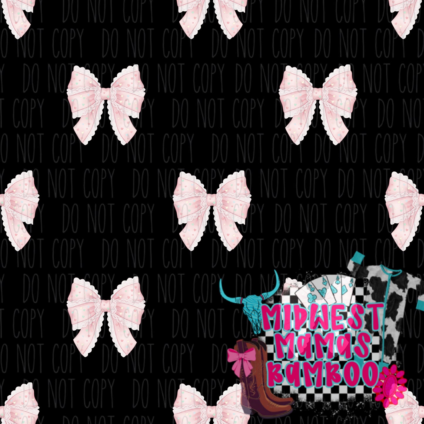 RTS Black & Pink Bows